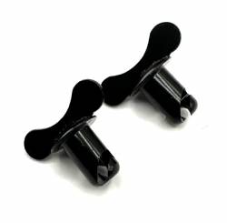 Quick Turn Fastener - Winged Head - 7/16 x.500 Steel Pack of 2 Black